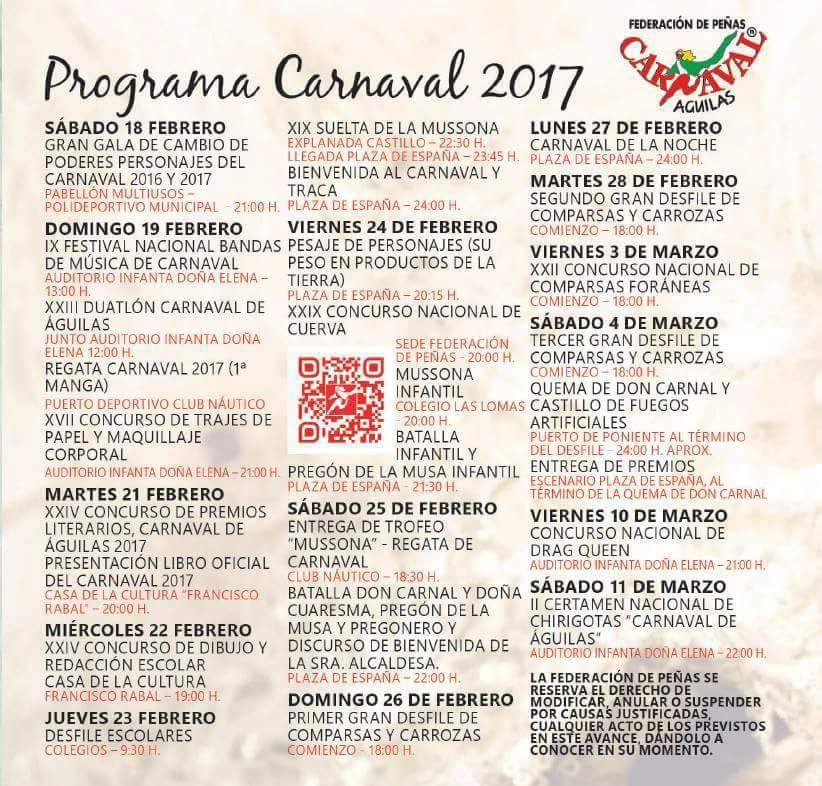 Programa del Carnaval de �guilas 2017