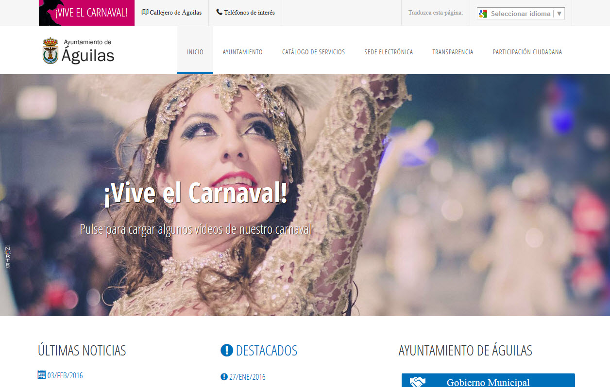 �Vive el Carnaval en la web del Ayuntamiento de �guilas!