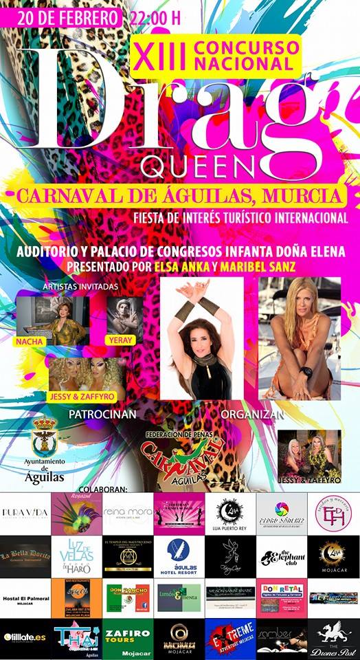 S�bado 20 de Febrero XIII Concurso Nacional Drag Queen 