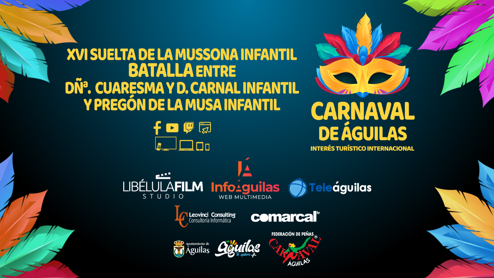 Retransmisi�n en directo de la Suelta de la Mussona infantil + las Batallas y Pregones del Carnaval de �guilas 2026