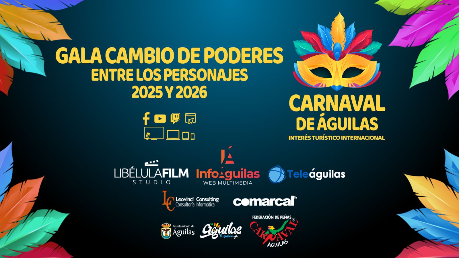 Retransmisi�n en directo - Gala del Cambio de Poderes del Carnaval de �guilas 2026